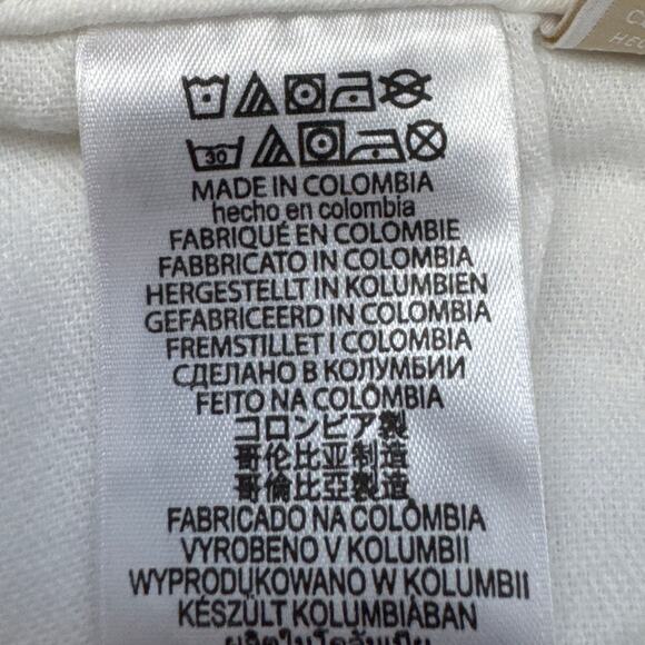 Michael Kors Women's White Denim Jeans Skinny Straight Fit Fringe Hem Size 16 - Picture 10 of 12